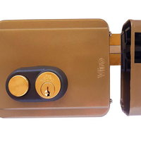 Yala aplicata dreapta VIRO, pentru exterior, cu buton, 12V, include 3 chei de nickel VIRO-V05D, VIRO