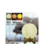 Lampă de Veghe 3D Moon iNOV cu Umidificator de Aromaterapie – Atmosferă Relaxantă și Aer Purificat,ENGROS, 