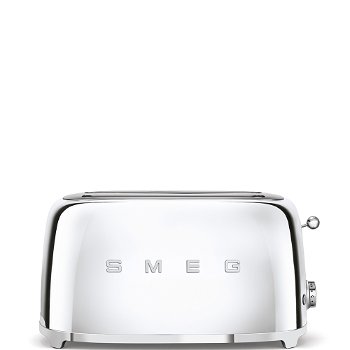 Prajitor de paine Smeg TSF02SSEU, 1500 W, 4 felii, 6 niveluri pentru rumenire (Argintiu), Smeg