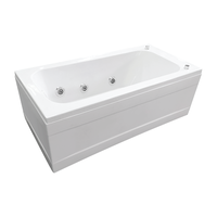 Cada acril cu hidromasaj Napoli 1700 x 750 mm stanga, Fresh Bathroom