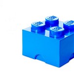 Cutie depozitare Lego 2x2 albastru inchis 
