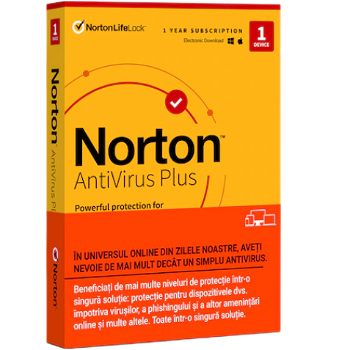 Antivirus Norton Antivirus Plus Backup 2GB 1 Utilizator 1 Dispozitiv 1 An Retail