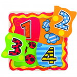 Primul meu puzzle - numere, BIGJIGS Toys, 1-2 ani +, BIGJIGS Toys