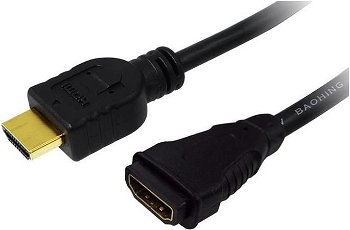 logilink LOGILINK - Cablu HDMI - HDMI 1.4 male/female, versiunea Gold, lungime 5m, logilink