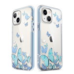 Carcasa stylish Supcase Cosmo compatibila cu iPhone 14 Plus, Protectie display, Blue Fly, Supcase