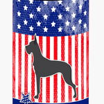 Caroline`s Treasures Statele Unite ale Americii Patriotic Great Dane Tall Boy izolator de băuturi Hugger Multicolore, 