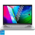 Laptop Asus VivoBook Pro 14X OLED N7400PC-KM010R (Procesor Intel® Core™ i7-11370H (12M Cache, up to 4.80 GHz, with IPU) 14" WQXGA+ 90Hz, 16GB, 1TB SSD, nVidia GeForce RTX 3050 @4GB, Win 10 Pro, Argintiu)