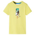 Tricou pentru copii, galben, 92, vidaXL