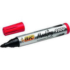 Marker permanent Bic 2000 - Varf rotund, Negru