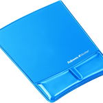 Mouse pad ergonomic, albastru, FELLOWES Microban