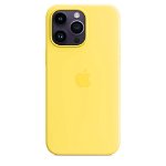 Apple Protectie pentru spate, material silicon, cu MagSafe pentru iPhone 14 Pro Max, culoare Canary Yellow (SEASONAL 2023 Spring)