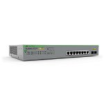 Switch cu 8 porturi PoE AT-GS950/10PSV2-50 Allied Telesis, 20 Gbps, 14.88 Mpps, 8000 MAC, fara management, Allied Telesis