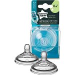 Tetina Advanced anti-colici cu flux lent, 2 bucati, Tommee Tippee, Tommee Tippee