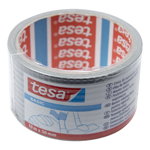 Banda adeziva pentru reparatii Tesa BASIC Duct Tape – 58586,  gri metalizat, 50 mm, Tesa