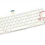 Tastatura alba Asus Eee PC X101H layout UK fara rama enter mare