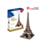 Puzzle 3D Cubic Fun - France, Paris: Eiffel Tower, 82 piese (Cubic-Fun-MC091H), Cubic Fun