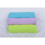 Set 3xCearceaf cu elastic pt patut de 120x 60 cm bleu+lila+verde, BabyNeeds