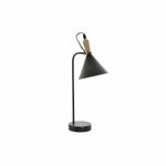 Lampă de masă DKD Home Decor Negru Metal Lemn 15 W Lemn MDF (16 x 24 x 46 cm)