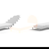 Pat tapitat cu stofa boucle, pentru copii, Moon Roz