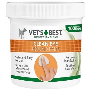 Vet's Best Eye Wipe, Servetele pentru Igiena Ochilor, 100 buc, Vet's Best