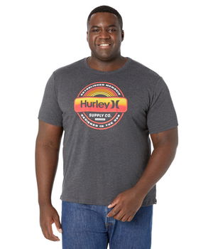 Imbracaminte Barbati Hurley Label Short Sleeve Tee Black Heather, Hurley