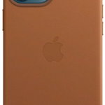 Protectie Spate Apple MagSafe Saddle Brown MHKL3ZM/A pentru Apple iPhone 12 Pro Max, Piele naturala (Maro)