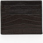 Bottega Veneta Croco-Leather Card Holder Brown, Bottega Veneta