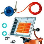 Set incalzitor gaz, arzator butelie, radiator, ceramic, 3000 w, ceas butelie, 2 metri furtun, 2 coliere, 2 garnituri