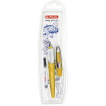 Stilou My.Pen, penita M, galben mustar/alb, pe blister, Herlitz