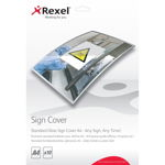Folie laminare pentru SignMaker, A4, 10 buc./set, REXEL Gloss Sign, REXEL