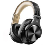 Casti Over the Ear OneOdio Fusion A70, Wireless, Bluetooth 5.2, Microfon, Gold