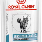 ROYAL CANIN VHN Sensitivity Control Plic hrană umedă pt pisici, Pui şi Orez 85g, Royal Canin Veterinary Diet
