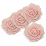 Cap trandafir carton buretat roz somon 7cm 4 set, Galeria Creativ