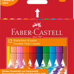 Set 12 Creioane Colorate Faber-Castell Grip, Diverse Culori