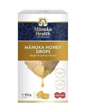 Bomboane miere de Manuka MGO 400+ (65g) (ghimbir si lamaie), 