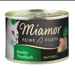 MIAMOR Feline Filets Hrana umeda pisici, cu ton Skipjack in sos propriu 156 g, MIAMOR