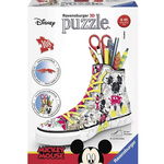 Puzzle Ravensburger 3D Suport Pixuri Sneaker Mickey, 108 Piese, Ravensburger