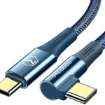 Cablu de date Mcdodo Fast Charge CA-8322, USB Type-C - USB Type-C, PD, 1.2 m, 100 W (Albastru)