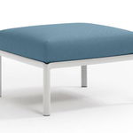 Pouf exterior Nardi Komodo 5 72x72cm cadru alb perna bleu ghiaccio Sunbrella, Nardi