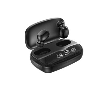 Casti Wireless Bluetooth In Ear Hands Free Control Touch Carcasa Protectie si Incarcare Afisaj LED, TWS AKS-T70, Negru