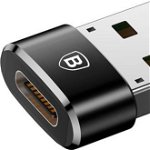 Adaptor Conversie Baseus USB-A la USB-C, Negru, Baseus