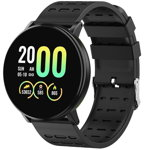 Ceas smartwatch NYTRO P119 Plus, Bluetooth, Vibratii, Monitorizare Fitness, Notificari, Black, FitPro