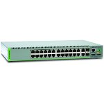 AT-8100S/24C-50, 24 port Stackable Managed Fast Ethernet Switch. Single AC Power Supply AT-8100S/24C-50