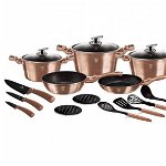 Set oale marmorate 17 piese Rose Gold Berlinger Haus BH 6161