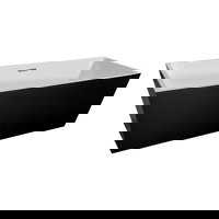 Cada baie freestanding Bella* BSM-204A  acril  170 x 75 x 58 cm  negru lucios, Regata