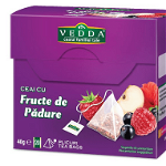 Ceai Vedda fructe de padure 20 piramide x 2g, Vedda