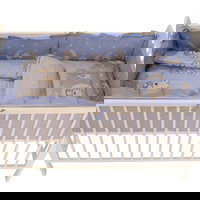 Lenjerie Bear On Moon Mint M2 4+1 piese 140x70, MYKIDS