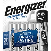 AA LR6 Energizer Ultimate Lithium 3000mAh 1.5V Continutul pachetului 1x Blister