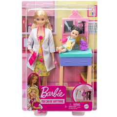 Barbie Cariere Set Mobilier Cu Papusa Blonda Profesoara De Pictura