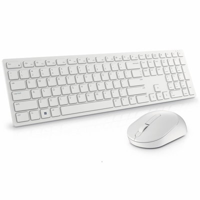 Kit tastatura + mouse Dell KM5221W, wireless, alb